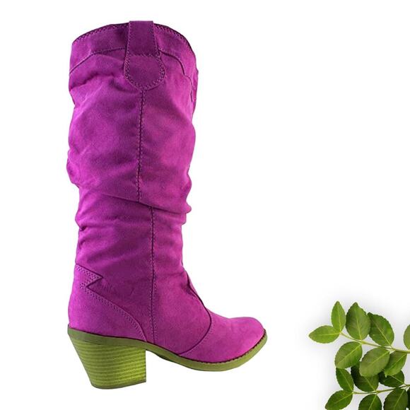 Light Lavender Boots with‎ Comfy Thick Heels - Picture 1 of 1